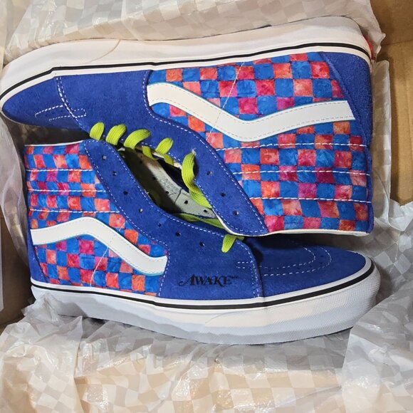 Vans x Awake Special Collab Edition Sk8-HI Blue/Red Size 10 SK8-HI NEW RARE SHOE - Picture 2 of 16